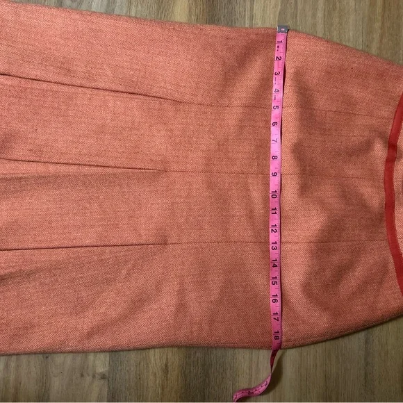 Talbots Pink Midi Pencil Skirt with Pleated Design - Picture 4 of 7